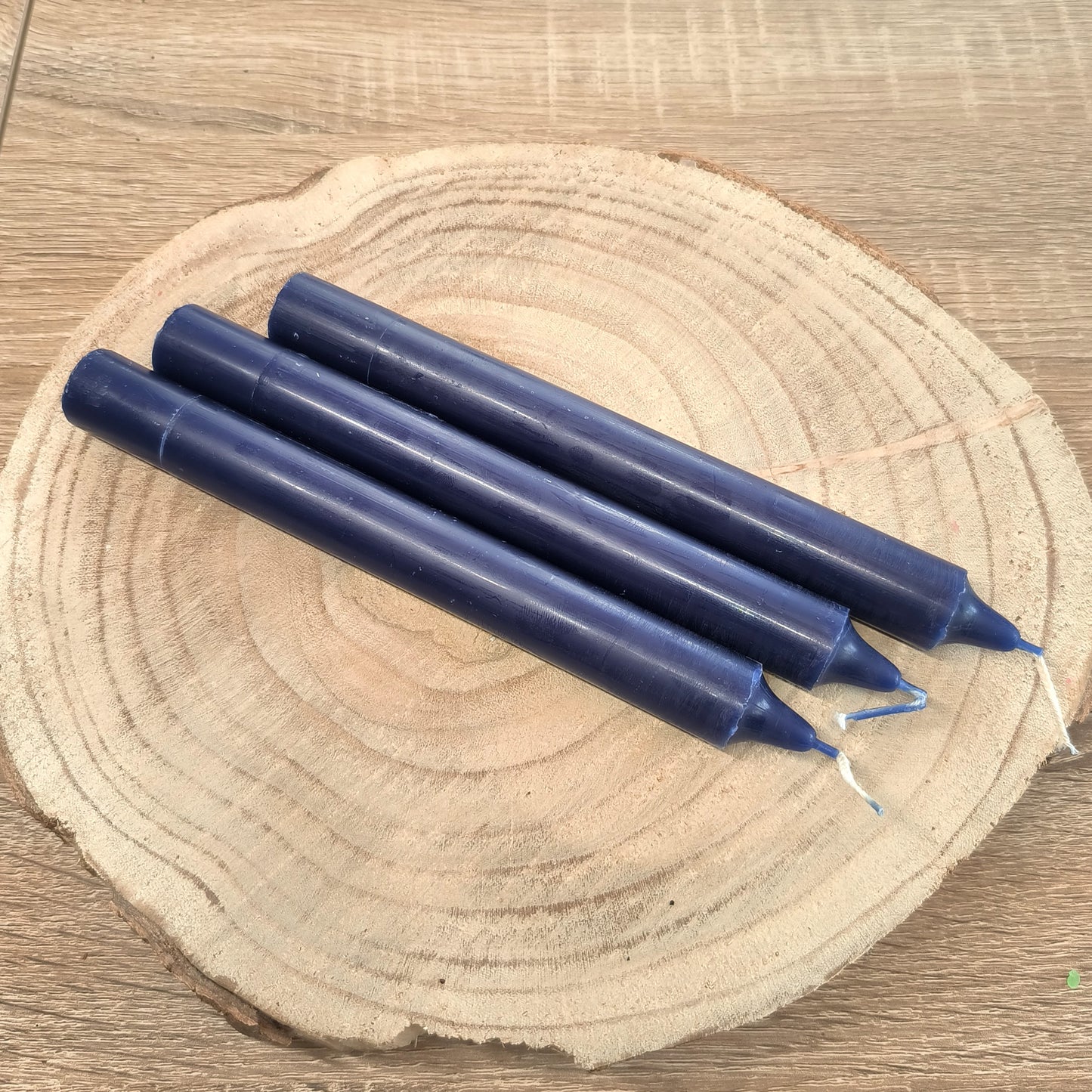 Bougie Teintée Masse 22cm - Bleu Marine