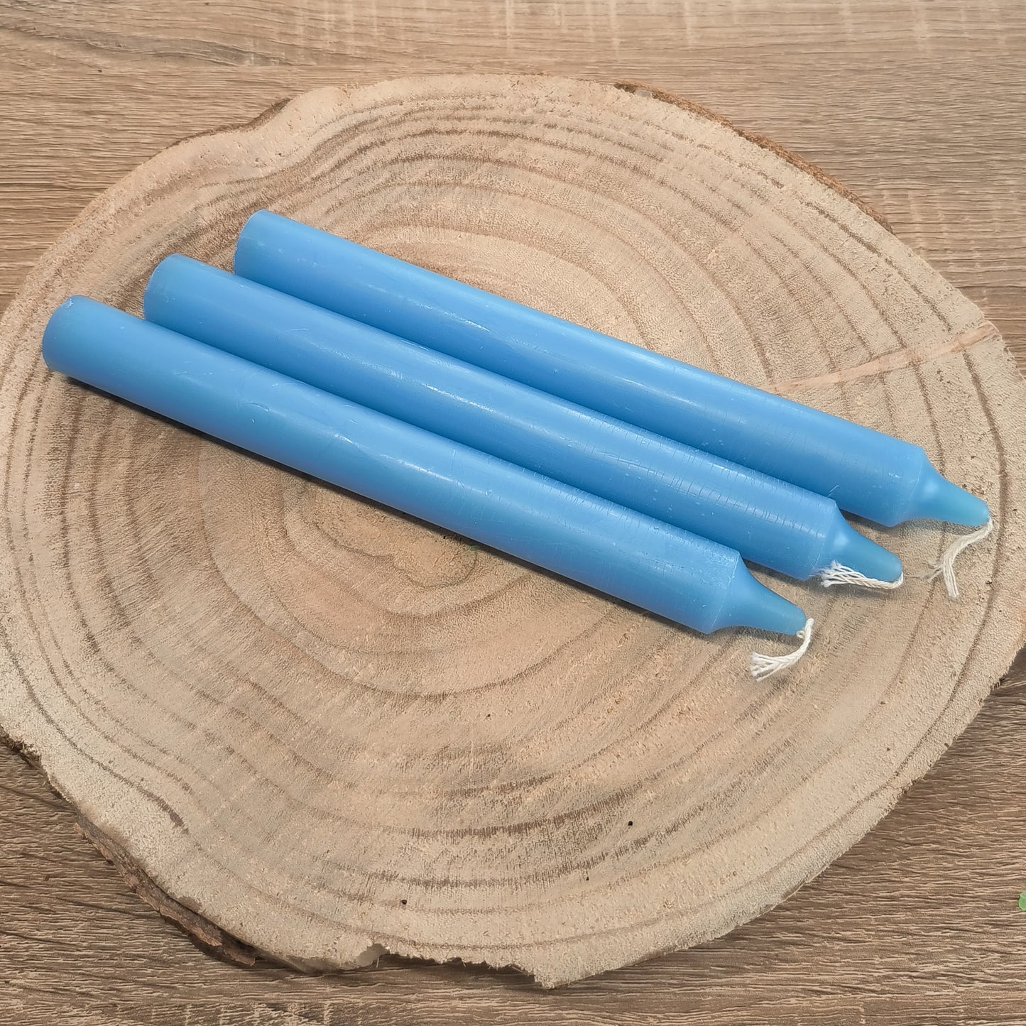 Bougie Teintée Masse 22cm - Bleu Pastel - Ether et sens