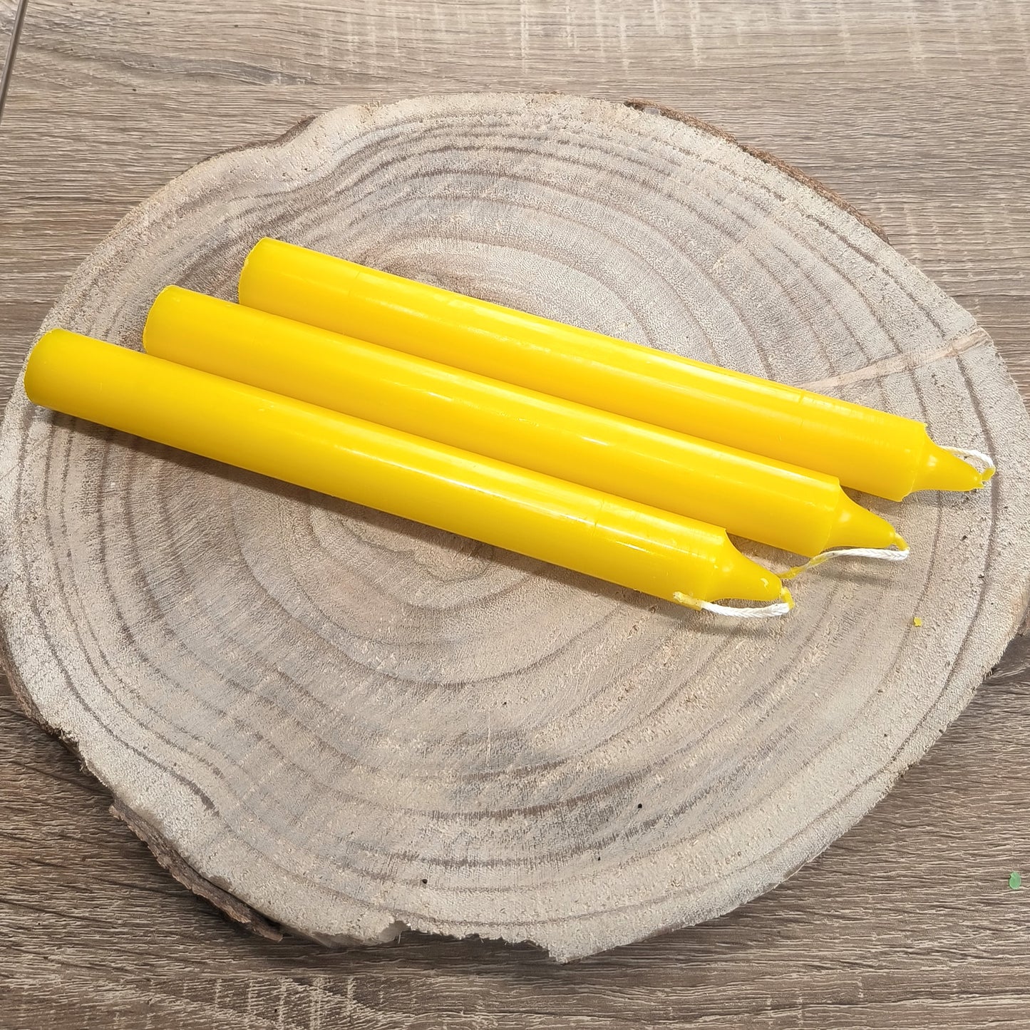 Bougie Teintée Masse 22cm - Jaune Vif - Ether et sens