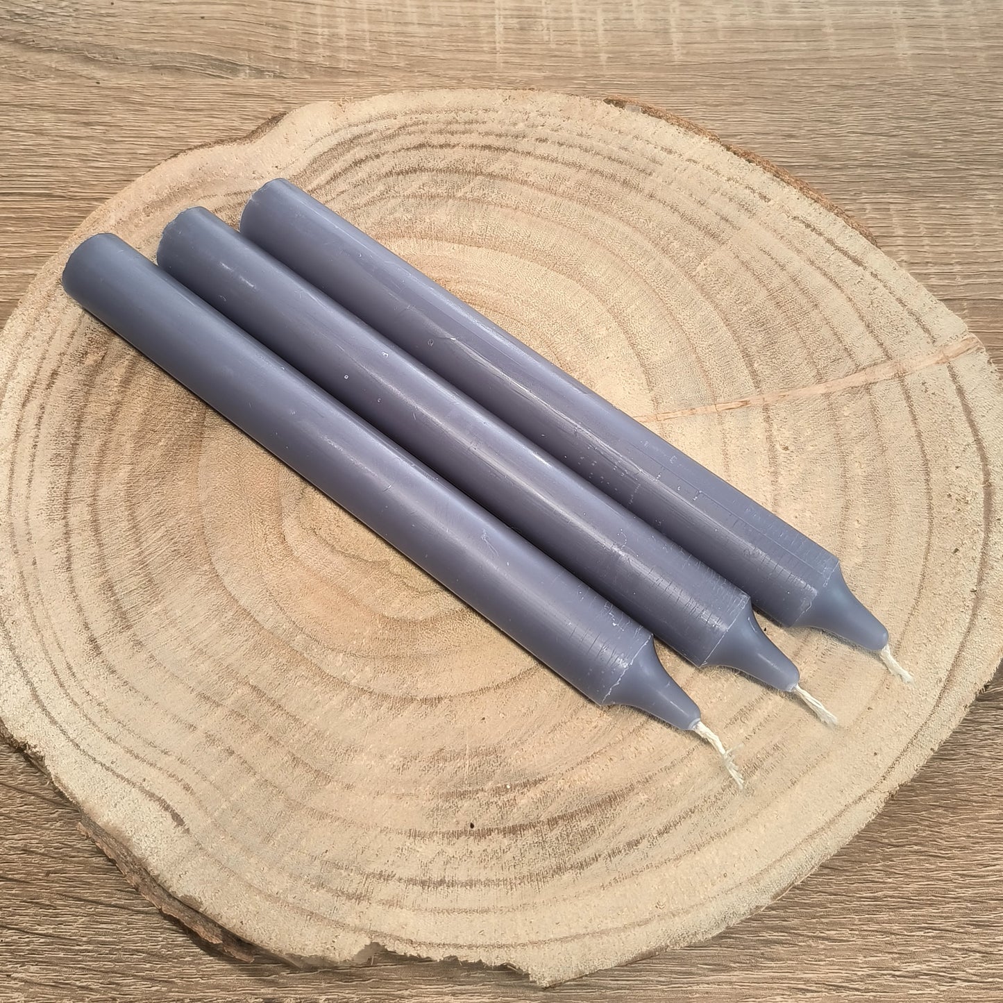 Bougie Teintée Masse 22cm - Gris - Ether et sens