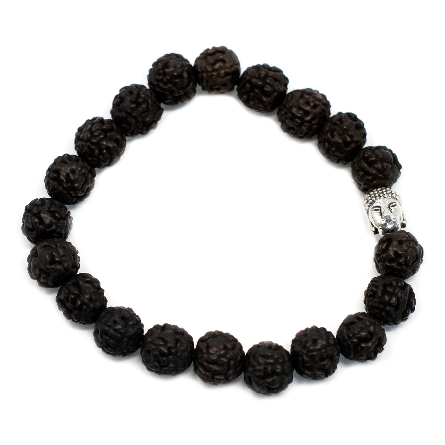Bracelet Rudraksha Bouddha - Noir