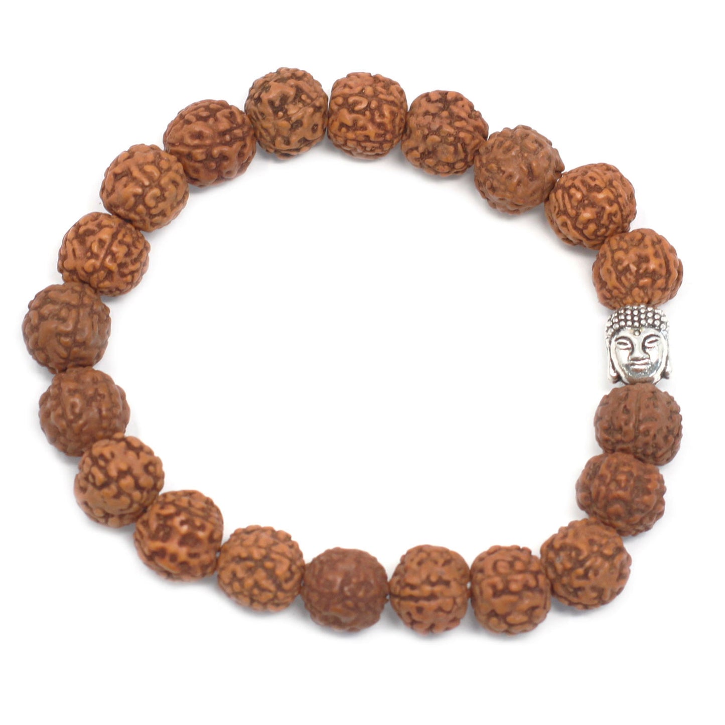 Bracelet Rudraksha Bouddha - Marron