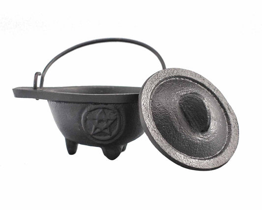 Chaudron en Fonte avec Pentagramme 5x9cm - Ether et sens