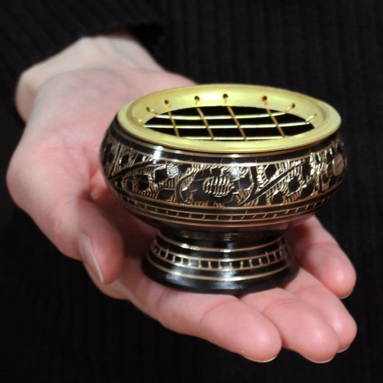 Brûleur à charbon en laiton - Ether et sens