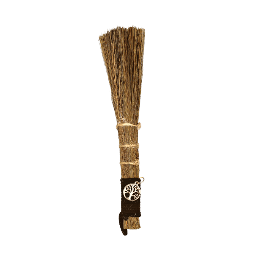 Balai avec symbole de l'arbre de vie en métal - Ether et sens