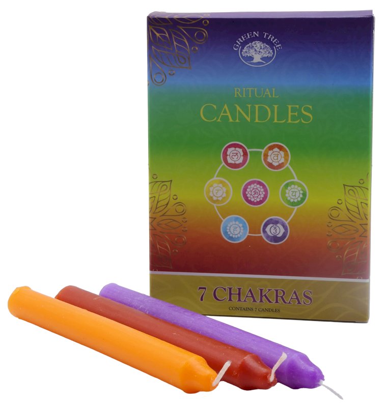 Bougies Rituel 7 Chakras - 7pcs - Ether et sens