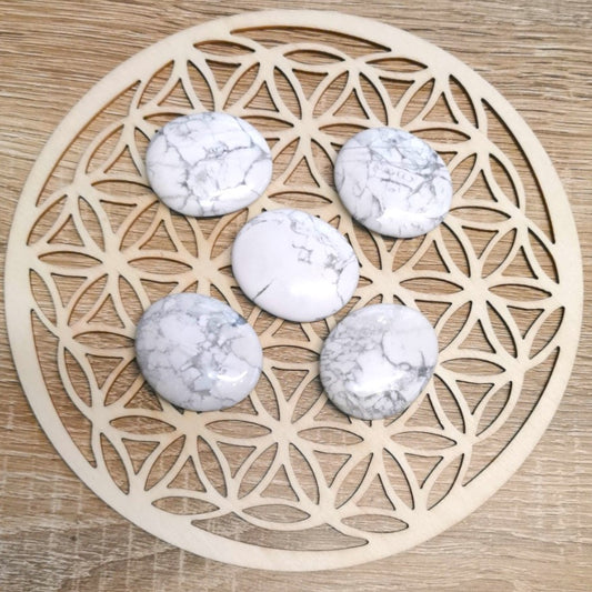 Galet HOWLITE BLANCHE Qualité EXTRA - Ether et sens