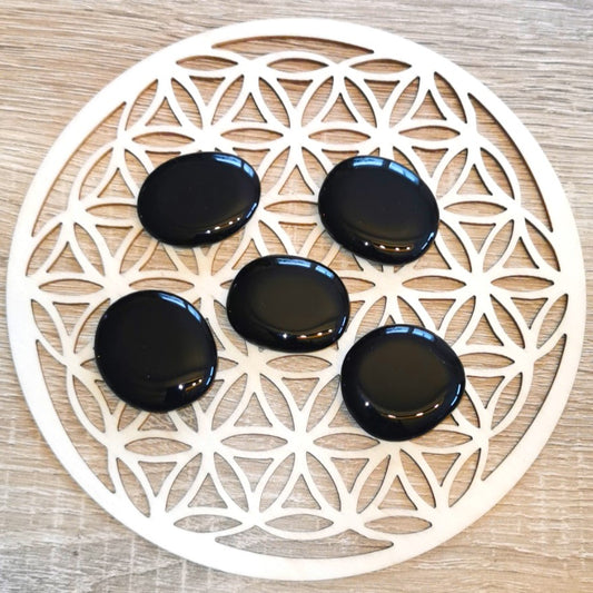 Galet OBSIDIENNE NOIRE Qualité EXTRA - Ether et sens