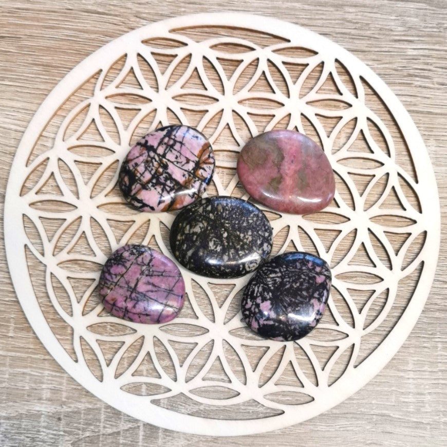 Galet RHODONITE Qualité EXTRA - Ether et sens