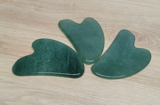 Gua Sha cœur Aventurine verte - Ether et sens