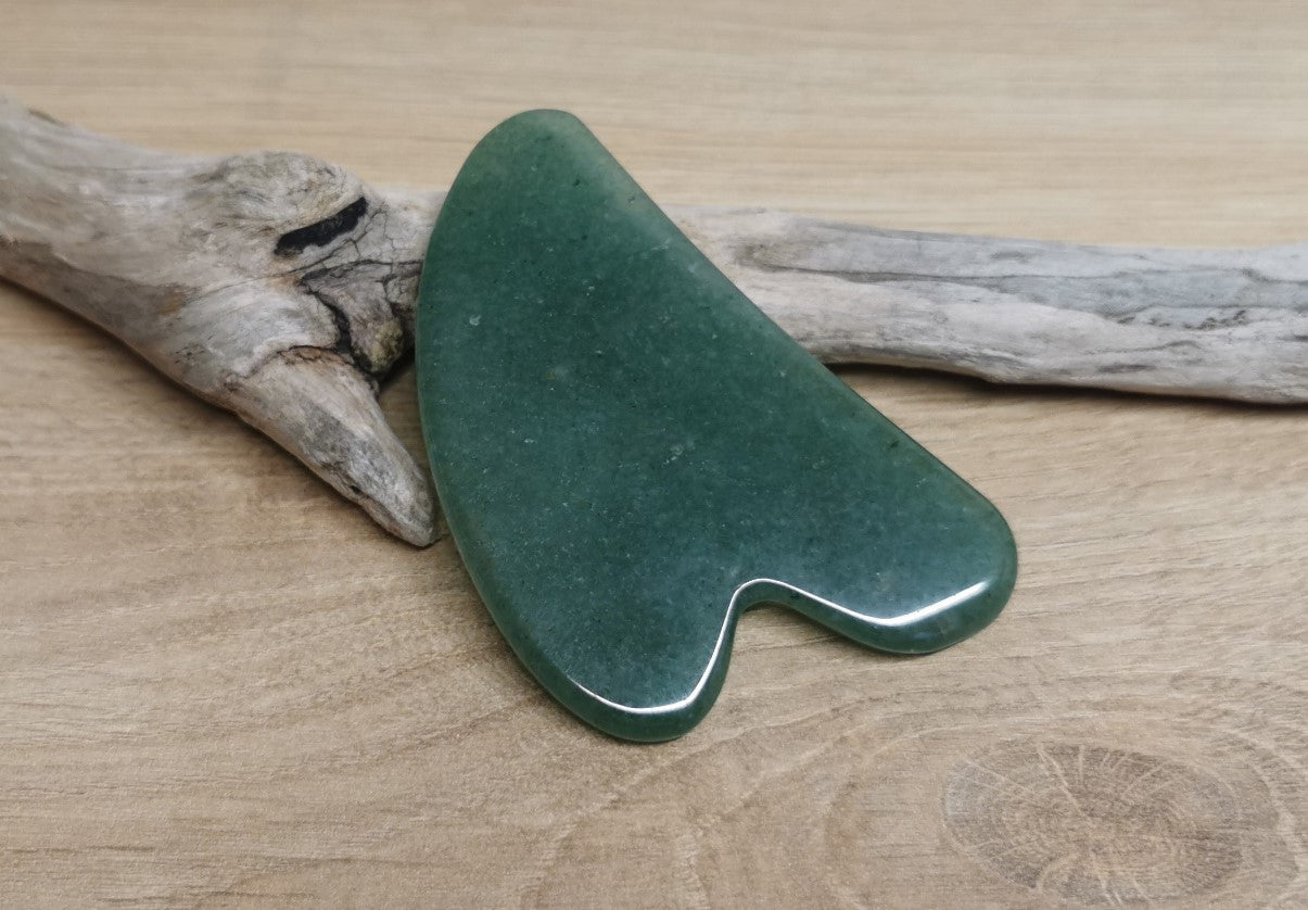 Gua Sha cœur Aventurine verte - Ether et sens