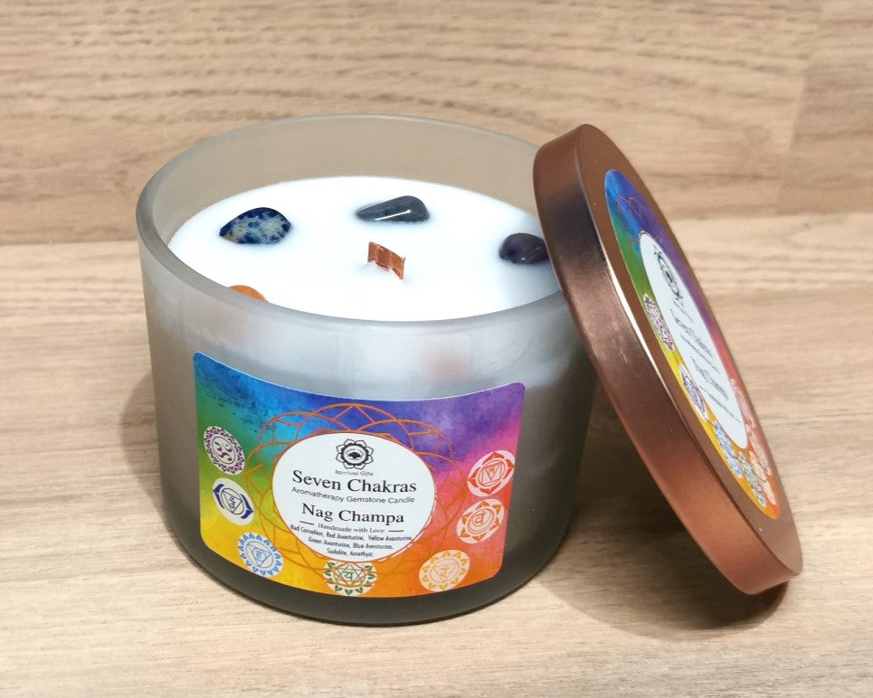 Bougie Green Tree "7 Chakras" Nag Champa 256g - Ether et sens