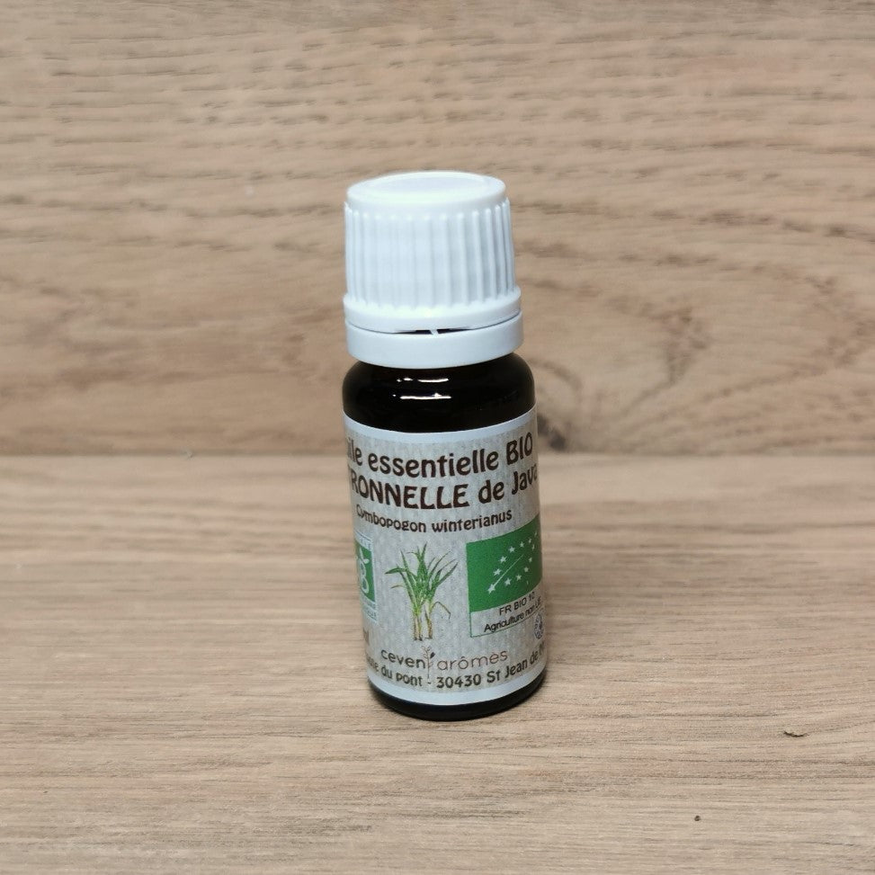 Huile Essentielle Bio Citronnelle 10ml - Ether et sens