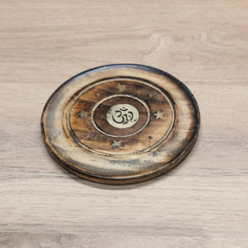 Disque porte-encens Bois de manguier - Om