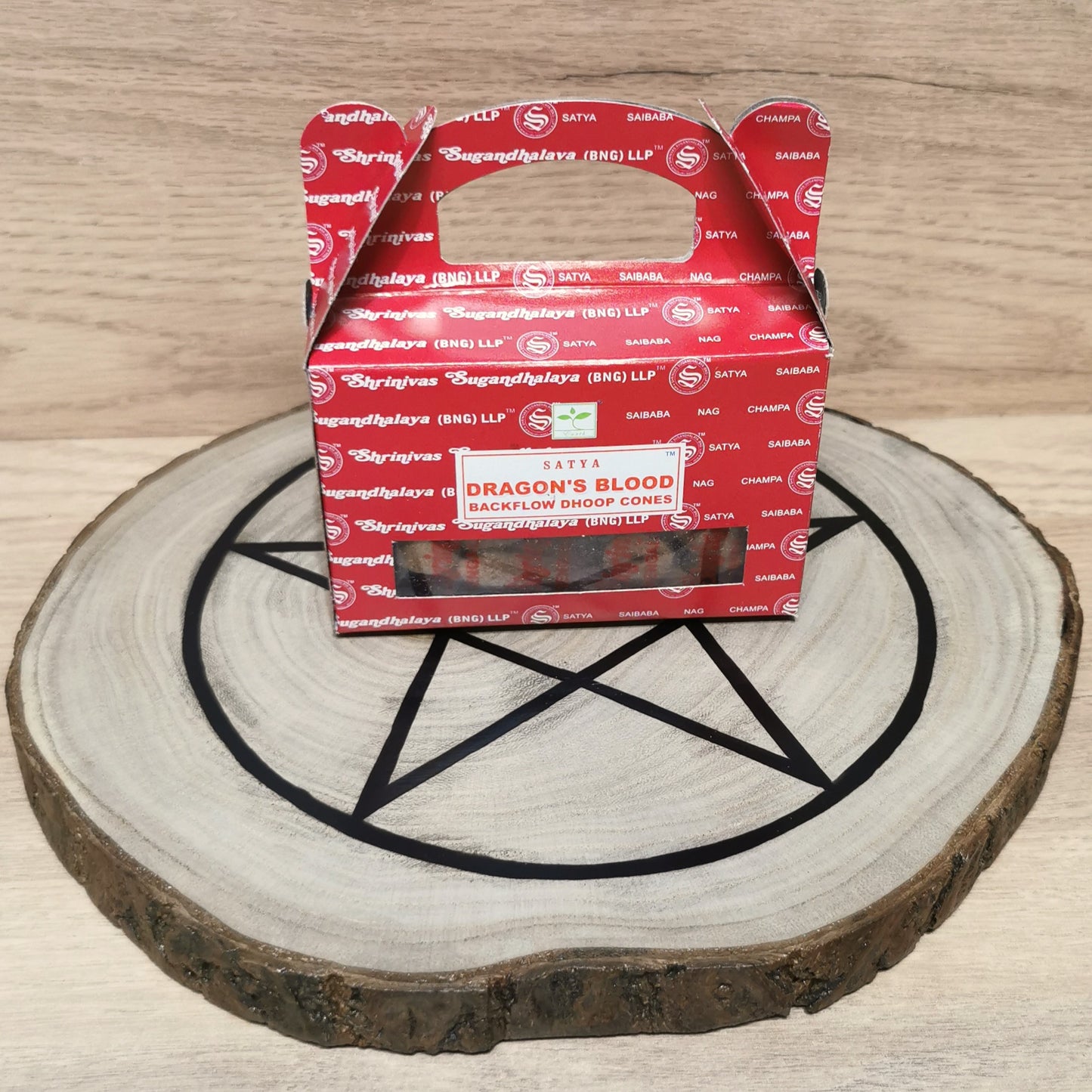 Encens Satya cône Backflow Dhoop - Sang du Dragon - Ether et sens