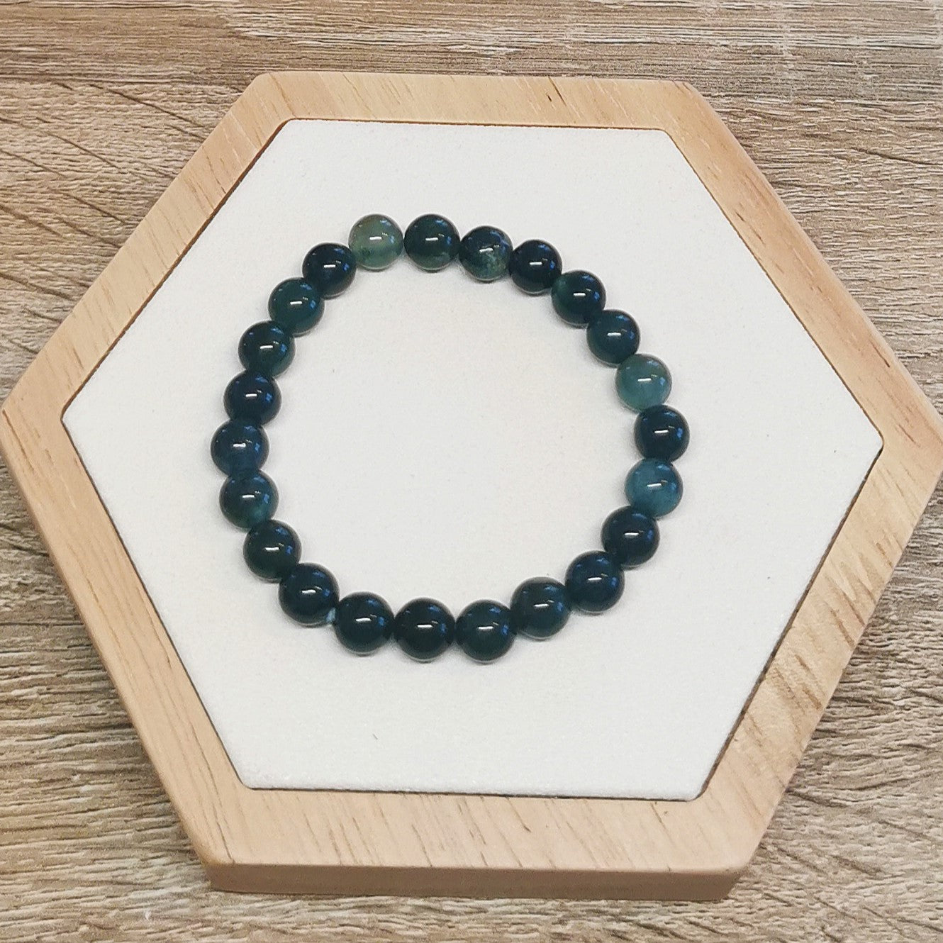 Bracelet Agate Mousse 8mm