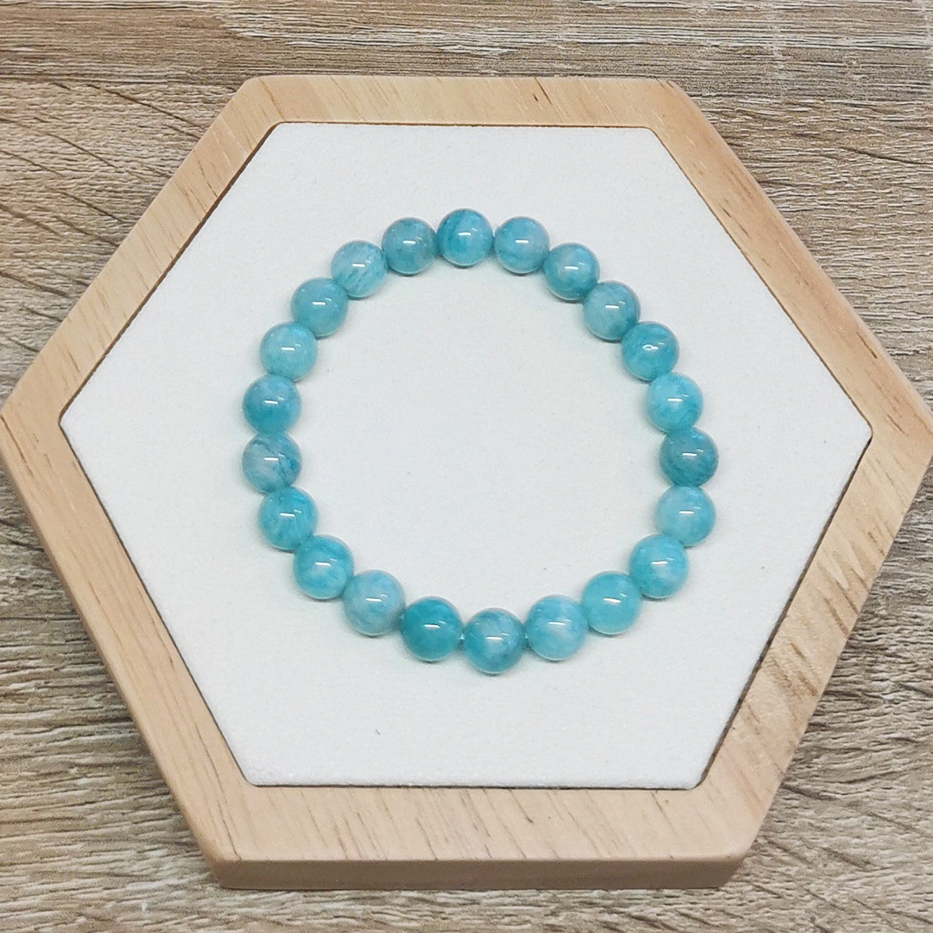 Bracelet Amazonite Qualité 'AA' 8mm