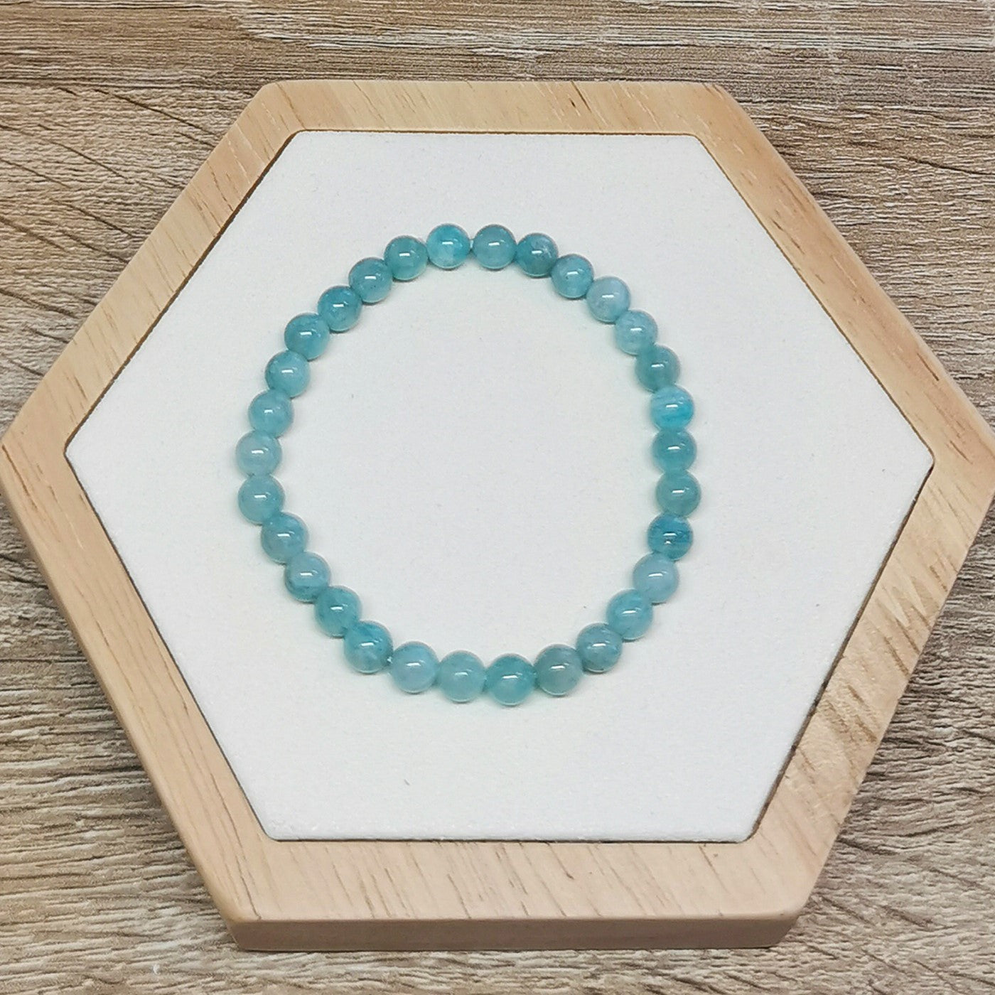 Bracelet Amazonite Qualité 'AA' 6mm - Ether et sens