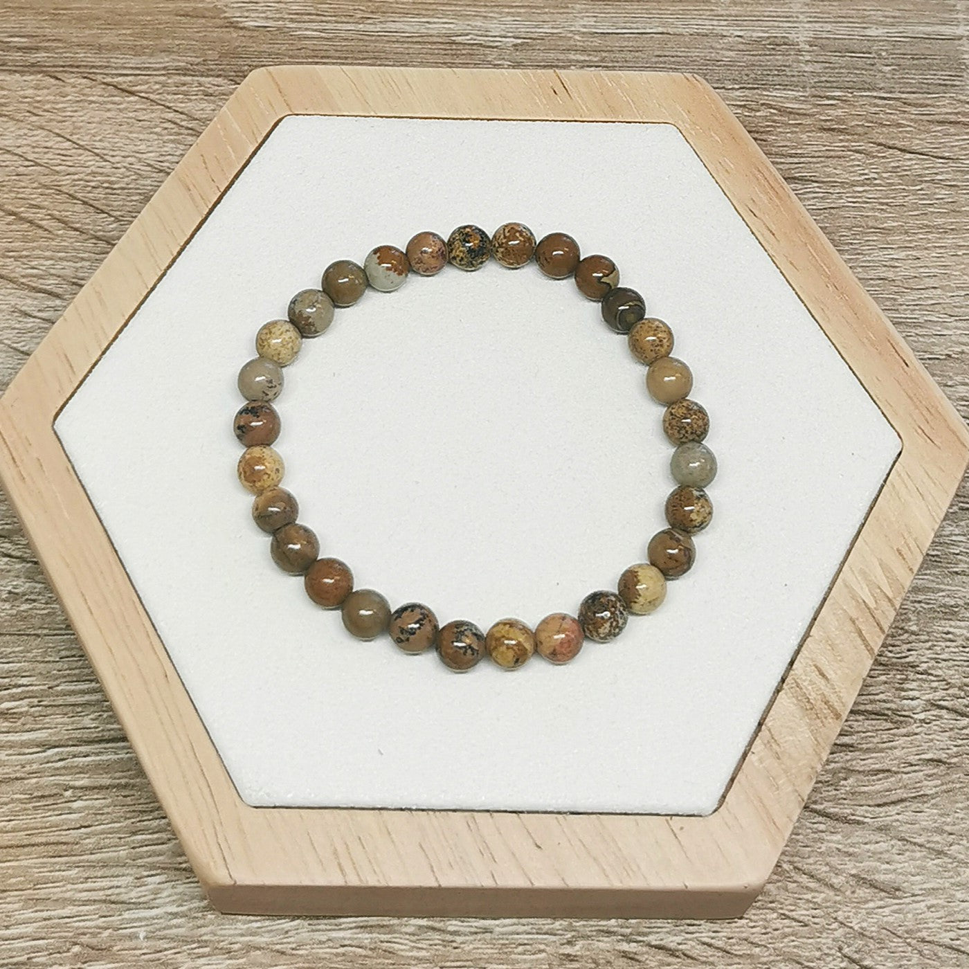 Bracelet Jaspe Paysage 6mm