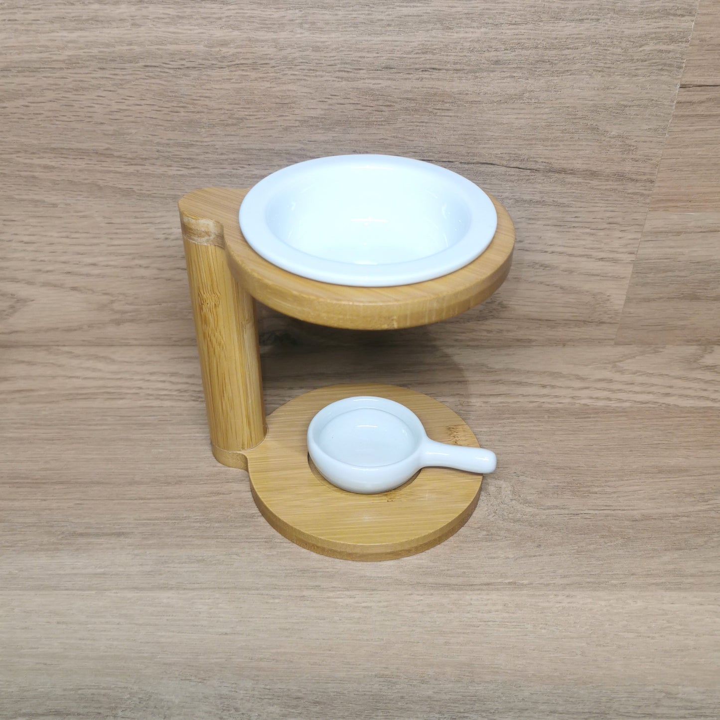 Brûleur Huile Céramique & Bambou 13cm