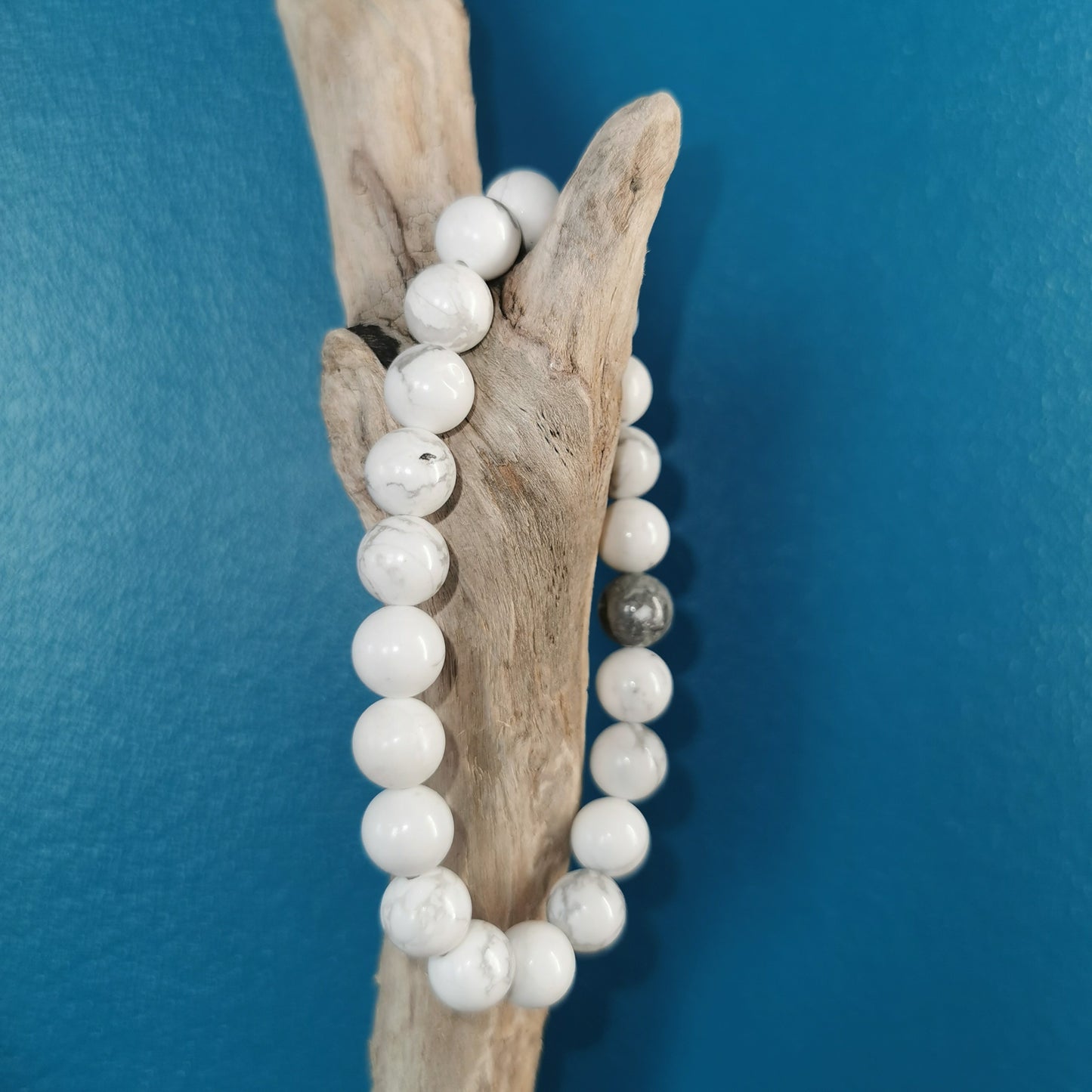 Bracelet Howlite Blanche 8mm