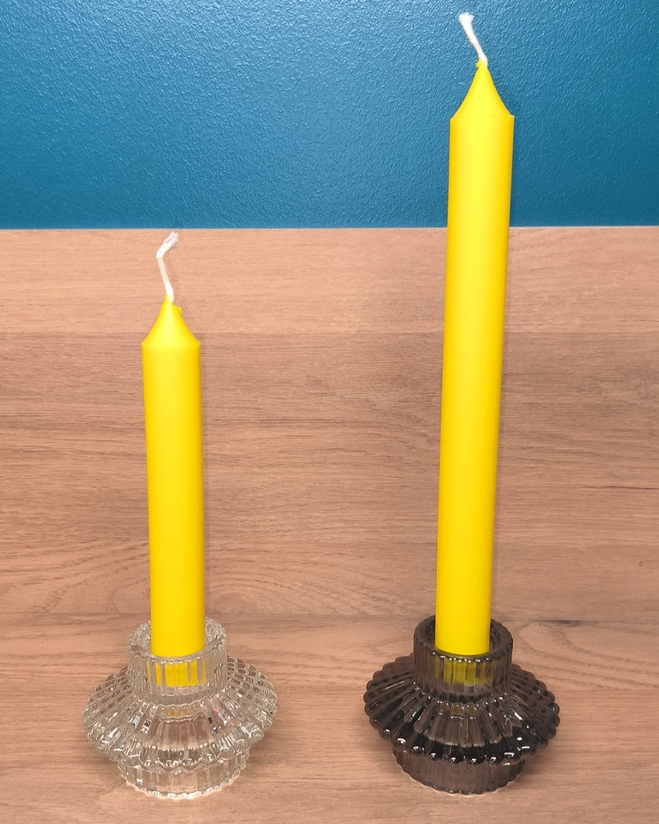 Bougie chandelle naturelle - Jaune