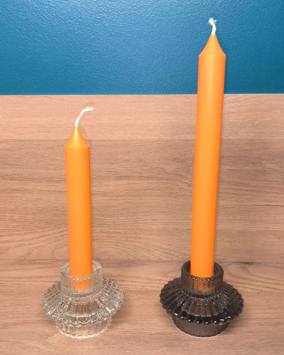 Bougie chandelle naturelle - Orange