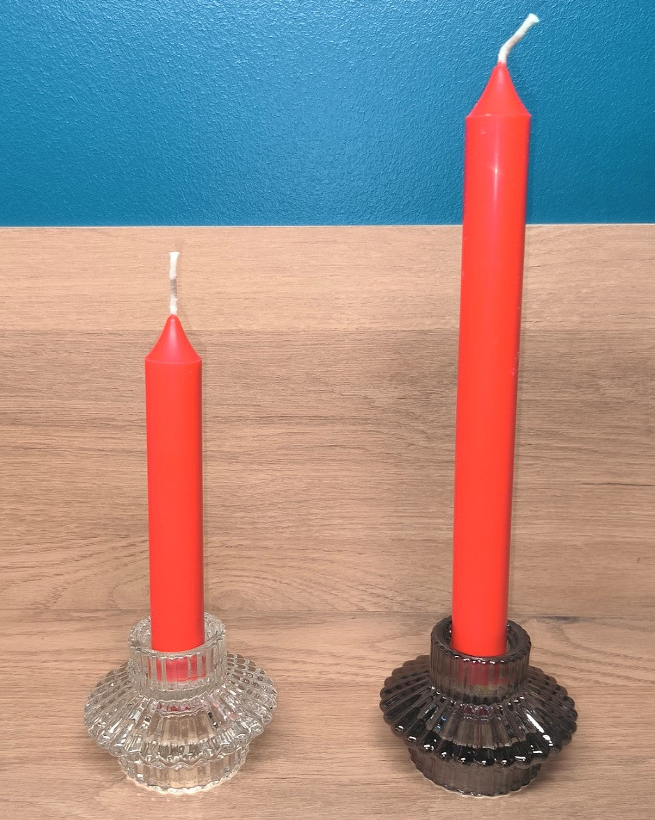 Bougie chandelle naturelle - Rouge