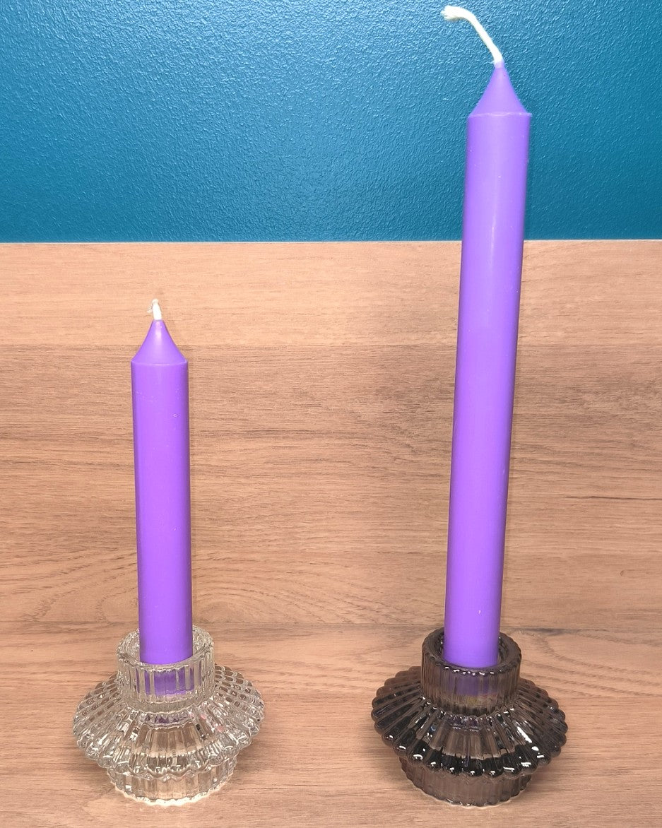 Bougie chandelle naturelle - Violet