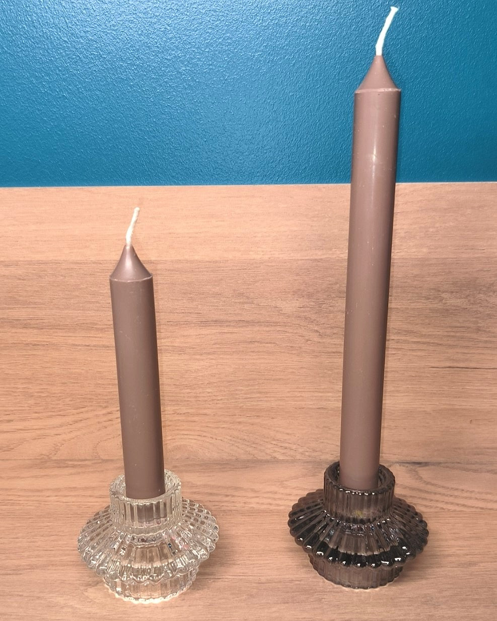 Bougie chandelle naturelle - Marron