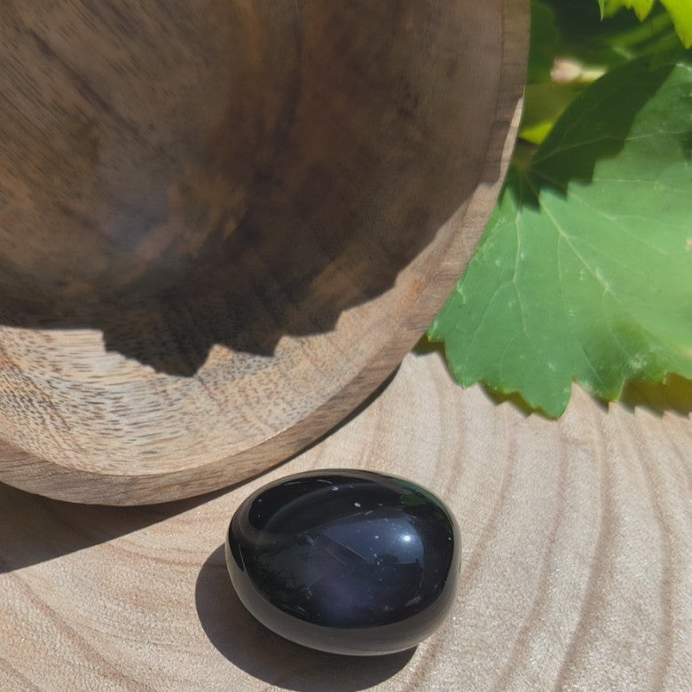 Pierre roulée OBSIDIENNE OEIL CELESTE Qualité AA