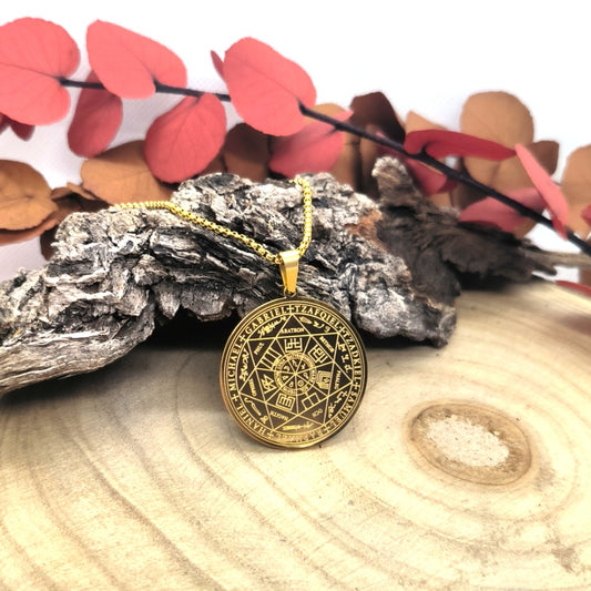 Pendentif Sceau des 7 Archanges - plaqué or - Ether et sens