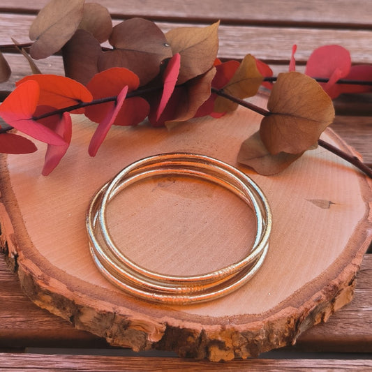 Bracelet jonc Kumlaï FIN or rose - TAILLE M