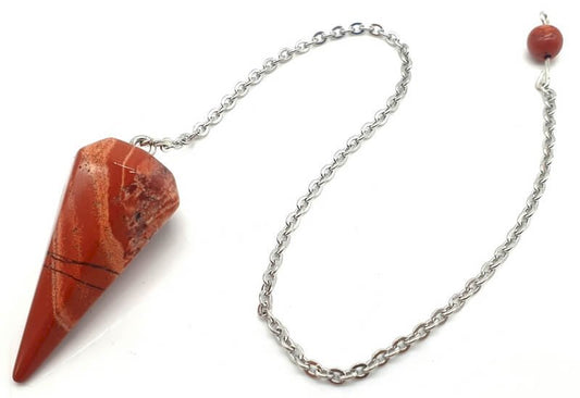 Pendule conique Jaspe Rouge 3.5cm - Ether et sens