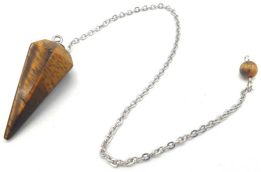 Pendule conique Oeil de Tigre 3.5cm - Ether et sens