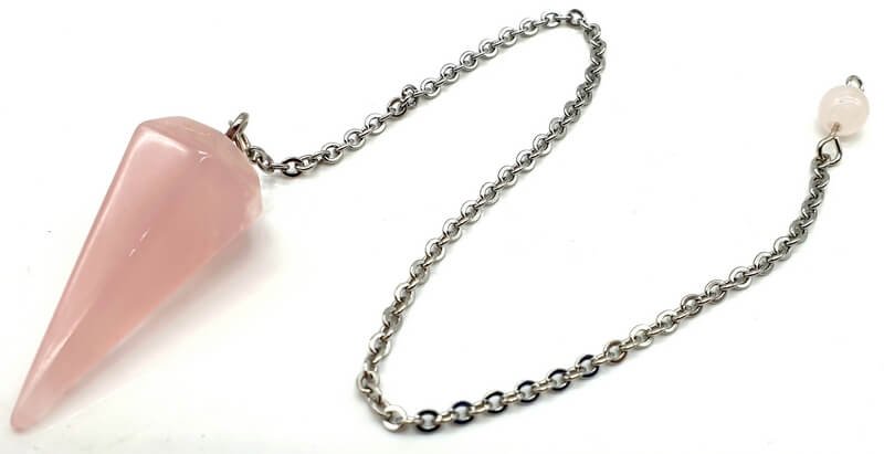 Pendule conique Quartz Rose 3.5cm - Ether et sens