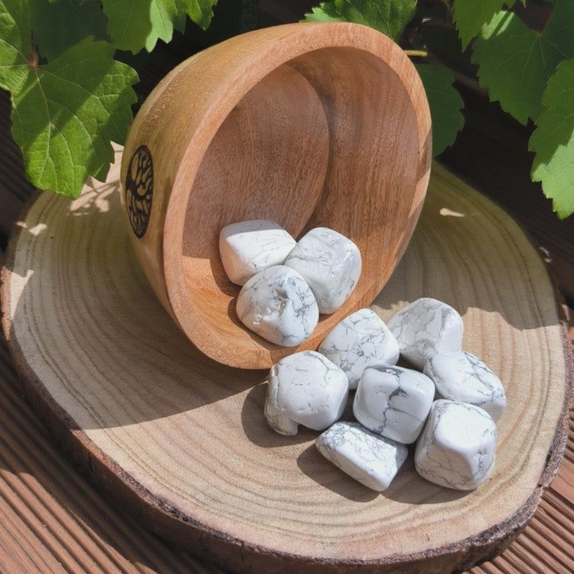 Pierre roulée HOWLITE BLANCHE Qualité A - Ether et sens