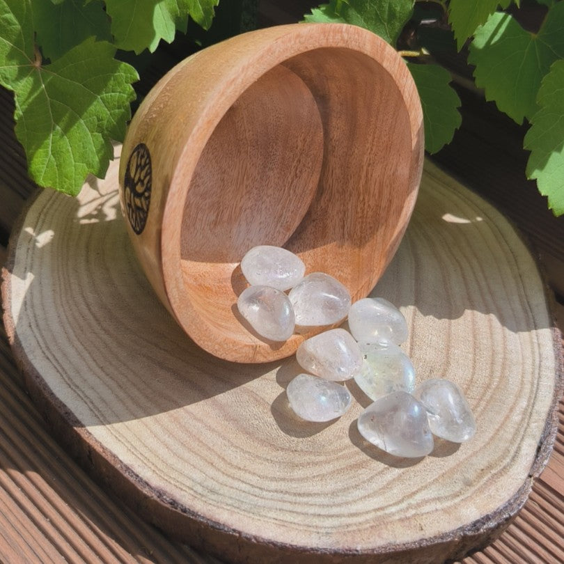 Pierre roulée CRISTAL DE ROCHE QUARTZ AURA Qualité A - Ether et sens