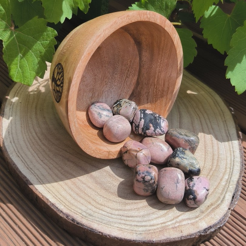 Pierre roulée RHODONITE Qualité 'AB' - Ether et sens