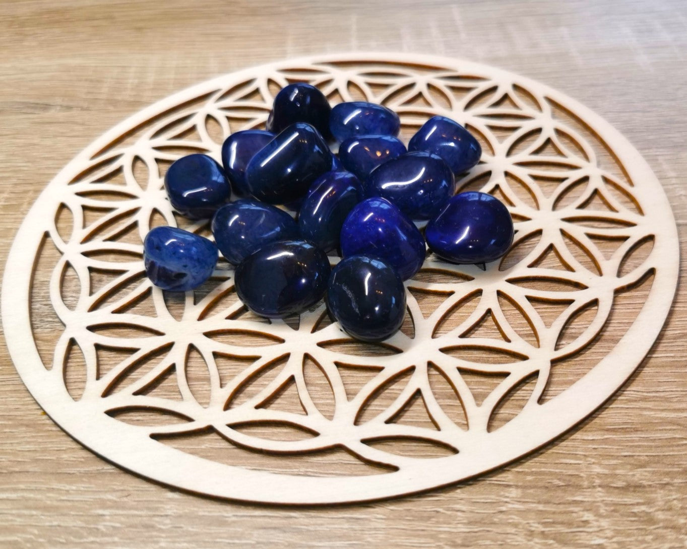 Pierre roulée AGATE BLEUE Qualité A - Ether et sens