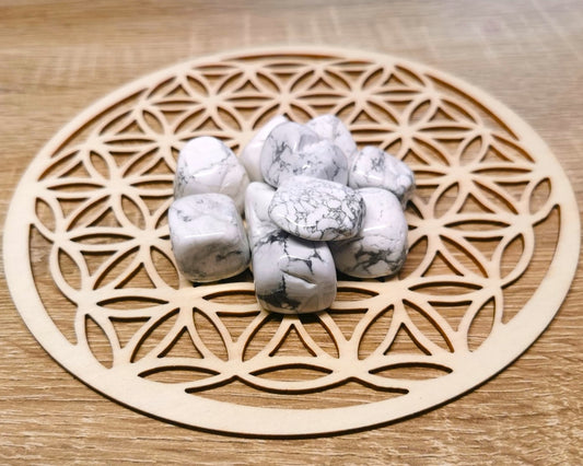 Pierre roulée HOWLITE BLANCHE Qualité A - Ether et sens