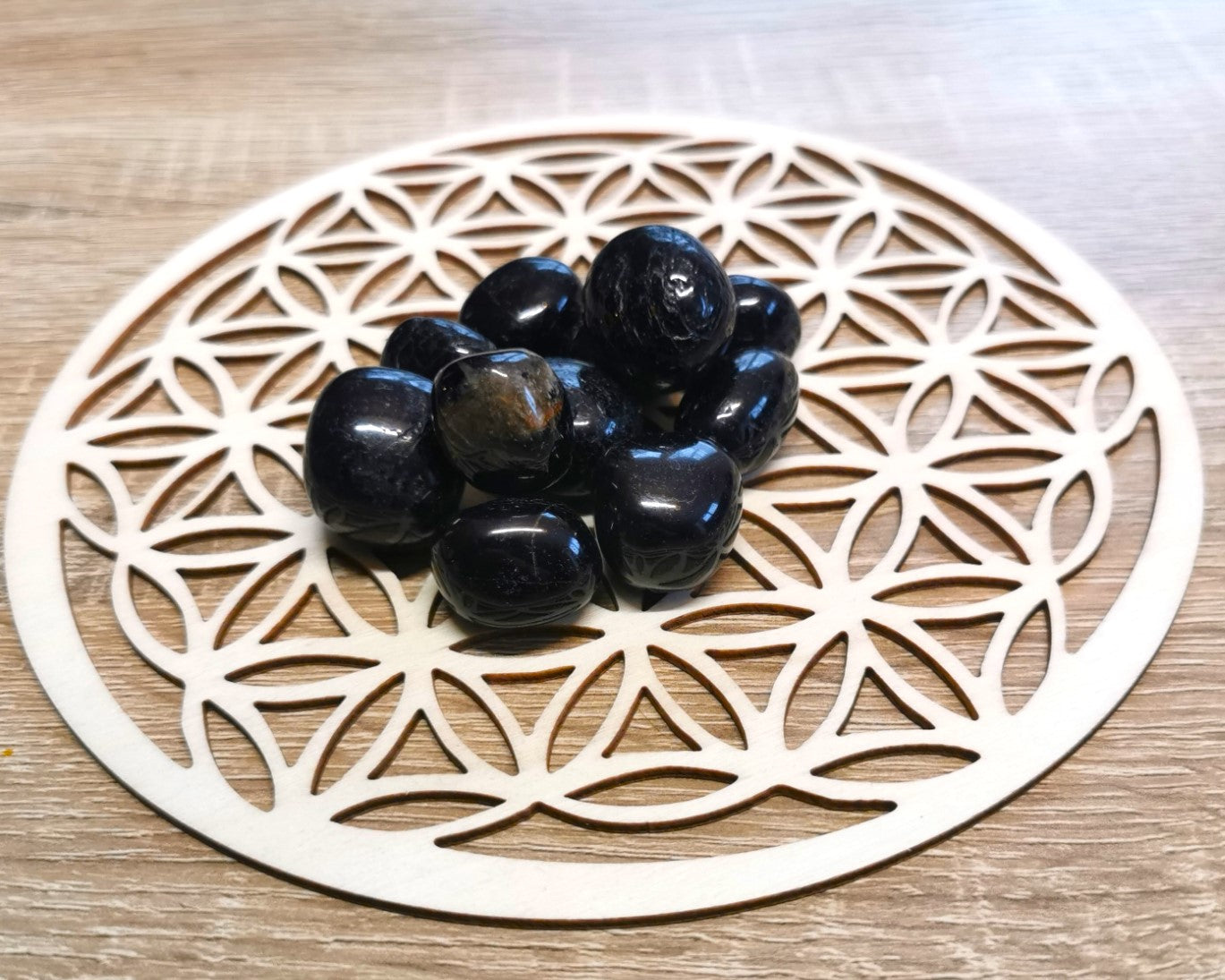 Pierre roulée TOURMALINE NOIRE Qualité 'AB' - Ether et sens