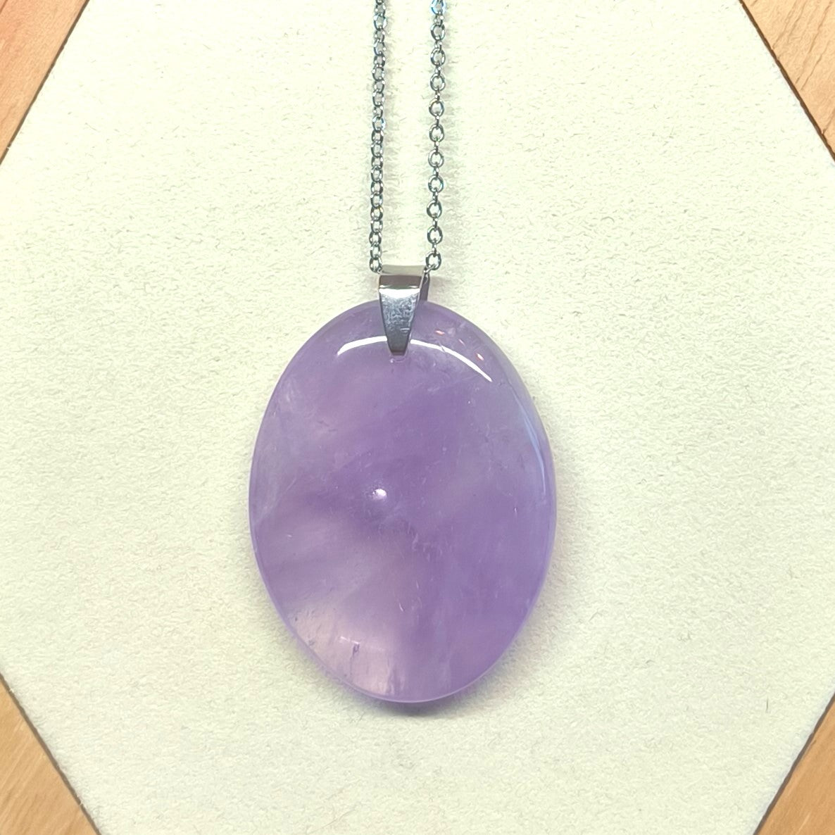 Pendentif pierre plate AMETHYSTE