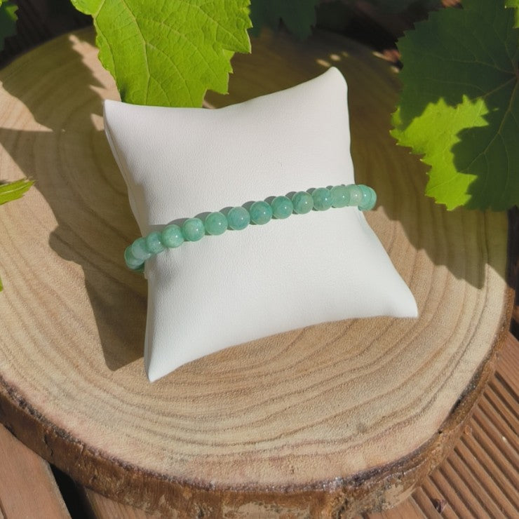 Bracelet Amazonite Qualité 'AA' 6mm - Ether et sens