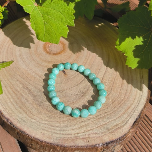 Bracelet Amazonite Qualité 'AA' 8mm