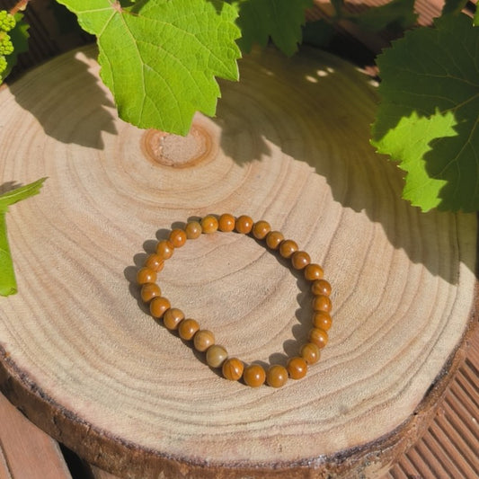 Bracelet Bois Fossile - 6mm