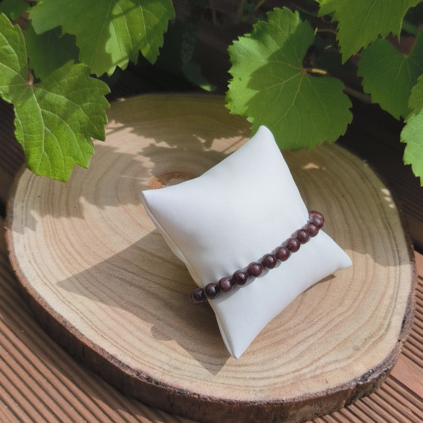 Bracelet GRENAT ROUGE 6mm