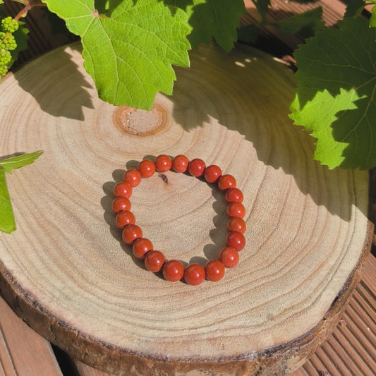 Bracelet Jaspe Rouge 8mm