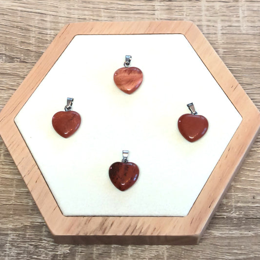 Pendentif Cœur JASPE ROUGE