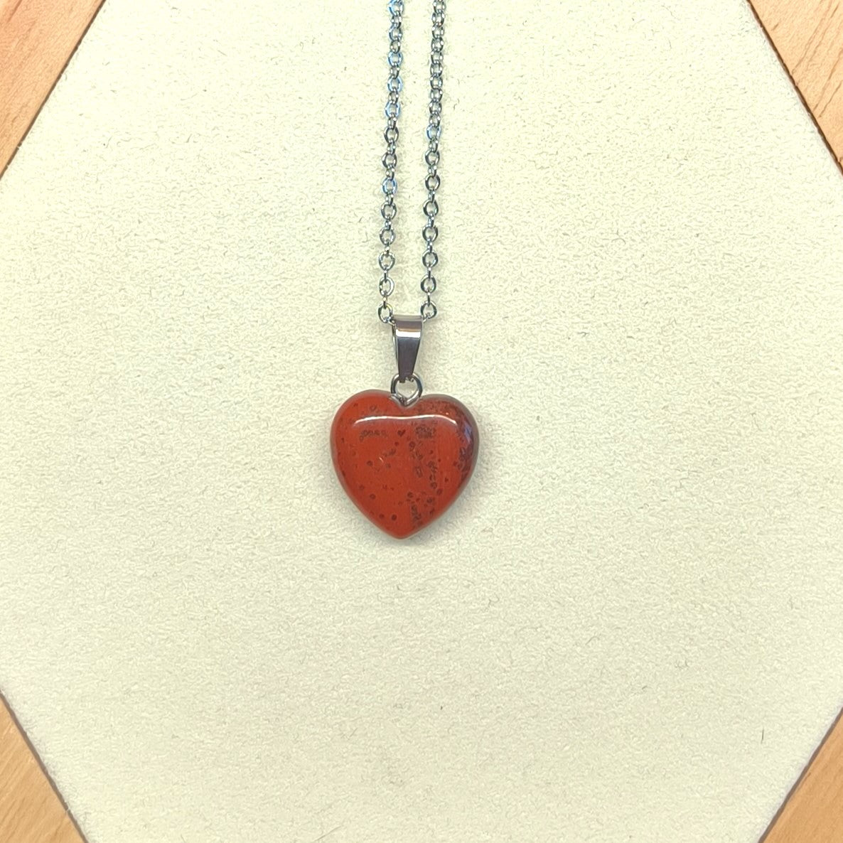 Pendentif Cœur JASPE ROUGE